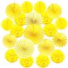 ZERODECO Ventilatori di Carta Decorazione Pompons e Palle a Nido d'Ape per Decorazione della Festa Nuziale Nozze Nidi Tatuaggi Nuziale Doccia Camera della Decorazione della Parete