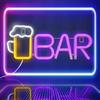 GOMETY Segnalini al neon per bar, luce al neon, USB o batteria 3-AA, per bar, decorazione da parete, luce neon