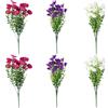 Ziyonix 6 Mazzi Fiori Artificiali per Esterni, Fiori di Tromba Artificiali, Piante da Fiore Simulate Protette dai Raggi UV per Esterni Interni Decorazione per Casa Balconi Portico (3 Colori)