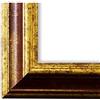 Artecentro cornice dorata per quadri - oro/colore con o senza passepartout in legno-varie misure (oro/rosso, 50x70+passepartout)