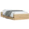 vidaXL Giroletto con cassetti rovere Sonoma 90x200cm materiale legno
