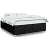 vidaXL Struttura letto senza materasso nero 180x200 cm in tessuto