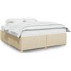 vidaXL Struttura letto senza materasso crema 180x200 cm in tessuto