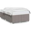 vidaXL Struttura letto senza materasso Taupe 120x200 cm tessuto