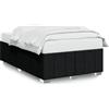 vidaXL Struttura letto senza materasso nero 120x190 cm tessuto