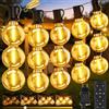 ArsMotin Catena Luminosa Esterno 45M, Impermeabile Luci da Esterno Giardino, LED Lampadine da Esterno Giardino Dimmerabile con Telecomando, Filo Luci da Esterno per Festival Decorative, Matrimoni, Terrazze