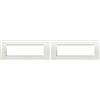 BTicino Livinglight Placca, 7 Moduli, Forma Rettangolare, Bianco (Confezione da 2)