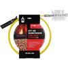 RUECAB - Kit di spazzatura per stufa a pellet Ø80 mm 3 m, flessibile, canna in fibra di vetro con filettatura M12 x 1,75 mm - Tampone setole sintetiche 80 mm - Speciale padelle granulate