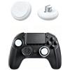Zhixteu Per Nacon Revolution 5 Pro Cappucci per Joystick con Impugnatura per Pollice, Design Antiscivolo con Superficie Ruvida, Cappucci di Ricambio Resistenti all'Usura per le Levette Analogiche (bianco)