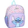 mybagstory - Zaino Stitch Viola Rosa 29 cm - Leggero e resistente - Spallacci regolabili imbottiti - Tasca principale, tasca frontale e tasche in rete - Ideale per asilo, tempo libero o uscite per