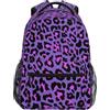 NUYFVG Zaino con stampa leopardata viola, zaino da scuola, borsa da viaggio, borsa a tracolla per studenti, ragazzi e ragazze, Come nella foto, Taglia unica