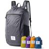 4Monster, Zaino pieghevole ultraleggero, impermeabile, di piccole dimensioni, per escursionismo, attività all'aperto, viaggi, campeggio, lavoro, Grigio argento, 32 lungo, Zaino daypack