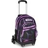 Seven Trolley Scuola Comby 8 ruote SHADOWS OF COLOR, Nero, 31 L, Scomponibile, Uso zaino, Barra telescopica regolabile, Tasca attrezzata, Tasca porta pc, Scuola elementare e media, Bambina, Ragazza