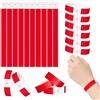 CRESTYLESTORE 200 Pezzi Braccialetti Carta per Eventi, VIP Braccialetti identificazione | 25×1.9cm Rosso Bracciali Carta Impermeabili Auto-adesivi per Festival Feste Concerti Bar Discoteca Club Parchi Divertimento