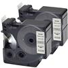 Prestige Cartridge Nastro per Etichette, Sostituisce 45800/S0720820, 19mm x 7m, 2 Pezzi, Nero su Trasparente