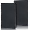 Yarotm Quaderno Fogli Bianchi B5-2 Pezzi Quaderni a Spirale - 60 Fogli Taccuino Appunti B5-100g/m² Carta Pagine Bianche - 26x18.5cm Nero Quaderni Spirale B5 - Block Notes Diario