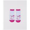 Prénatal Antiscivolo bimba grigio melange/fucsia con gattino