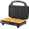 Petra PT2249TVDE - Macchina per waffle a stampi profondi, piastre XL antiaderenti, manico termoisolante, sistema di blocco, 900 W, controllo della temperatura, spie di accensione/dispositivo pronto