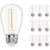Kovalmax® Set 10 Lampadine LED E27 1W Filamento Trasparente Luce Calda 2700K