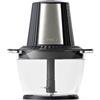 Guzzini, Sous Chef, Tritatutto con Bowl in Vetro da 1L, Lama Doppia in Acciaio Inox, Materiale Bio-Based, Tappetino in Silicone Antiscivolo (Anthracite)