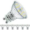 EACLL Lampadina LED GU10 bianco freddo 6000 K, 5 W, equivalente alogena, 75 W, confezione da 6. 585 Lumen AC 230 V LED Illuminazione Senza Scintillio, Angolo del Fascio 120° Spot, Non Dimmerabile