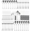 Xespis Set Posate 12 Persone, 72 Pezzi Posate Acciaio Inox, con Forchette Cucchiai e Coltelli, Posate Eleganti, Altamente Lucidate e Lavabili in Lavastoviglie, per Casa, Festa, Ristorante