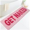 Ragelion Tappetino da bagno Get Naked Bath Mat, colore nero e rosa, antiscivolo, lavabile (rosa, 150 x 50cm)