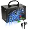 PORFOYO Generatore di ozono, 60000 mg/ora, purificatore d'aria O3, ozono, purificatore d'aria con timer da 60 minuti per 320 ㎡, ozonizzatore portatile O3, per auto, garage, appartamento, cucina, animali