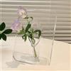 YLSZHYR Vaso con Cornice per Foto D'Arte per Tavolo Centrotavola Decorazioni per Scrivania da Interno Resine Vaso Multifunzionale per Disposizione di Fiori Idroponici per Ufficio Casa(Trasparente)