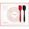 Pritogo - Tappetino da forno in silicone con tessuto, 50 x 40 cm, senza BPA, da -40°C a 240°C, senza olio e grassi, con rivestimento antiaderente