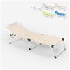 Produce Shop Lettino Mare Spiaggia Giardino Pieghevole in Alluminio Seychelles - Beige
