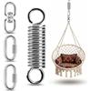 SINAYREK 304 Molla per Sedia Sospesa 360°, Gancio Rotante Acciaio Inox con 2 Moschettoni, capacità 250kg. Sospensione per Amaca, Sacco da Box, Culla, Yoga, Altalena, Tenda Parasole