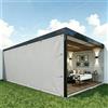 DSRDRFG Tenda da Sole per Esterno 1.3x10m Vela Ombreggiante Impermeabile Rettangolare, Rete Ombreggiante da Giardino, PES 220g/m² Protezione Solare per Esterni, Terrazzo, Campeggio, Grigio chiaro