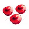 Nemaxx® FS2 Tap & Go Testina a Filo (Testina per decespugliatore) - Sistema semiautomatico Doppio Filo - per decespugliatore - M10 x 1,25 Filettatura Sinistra - 2 mm - Ø 380 mm - Rosso (3 Pezzi)