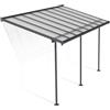 Palram Canopia by Palram Pergola Sierra 2.3X4.5 m in Alluminio e Policarbonato, Moderna ed Elegante, per Coprire una Terrazza Tutto L'anno (Grigio)