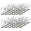 KOKMEYA Dissuasori Piccioni Inox (3m, 12 pz da 25cm) - Spilli Anti Volatili 304 con 24 Viti & 24 Fascette - per Balcone, Grondaia, Ringhiera & Tetto - Esterno