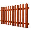 MEGAOFFERTE.IT Staccionata In Legno Di Pino Per Giardino E Recinzioni Decorative Con Doghe Arrotondate Barriera Outdoor Resistente Alle Intemperie 180 x 100 Cm Legno Scuro