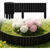 UISEBRT Mähkante Rollborder, Recinzione flessibile in legno per bordi del prato, pali di legno, palizzata per bordi del prato, recinzione per aiuole, recinzione per giardino, 200 x 40 cm Antracite