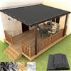AJALGZ Vele parasole da giardino rettangolare 2.5x5.5m Impermeabile e resistente ai raggi UV Tessuto per vela ombreggiante tende da sole da esterno per patio cortile prato balcone pergola Antracite