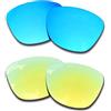 SOODASE Per Oakley Frogskins Occhiali da sole Blu/Oro 2 Pairs Lenti di ricambio polarizzate
