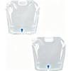 ABSOK Contenitore dell'Acqua Pieghevole 10L - Tanica Acqua Pieghevole, a Prova di perdite e Senza BPA, Confezione da 2 per Campeggio, Viaggi, emergenze
