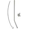 Generic Bastone da campeggio, facile installazione, portatile, in lega di alluminio, design con manopola regolabile e versatile, per esterni, tavolo, escursionismo, viaggi (argento 1 sezione)