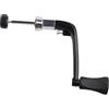 Generisch Mulinello da pesca, manovella, pieghevole, in acciaio inox, antiscivolo, per mulinelli serie 1000-5000/6000-8000, colore argento/nero (L)