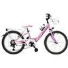 Cicli Puzone BICI BIMBA DA PASSEGGIO MISURA 20 TELAIO VENERE BAMBINA MODELLO BABY BUNNY BB20CC 6V CON CAMBIO CON LUCI