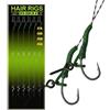 Tidgel 6 pezzi pre-legati per pesca alla carpa con ami spinato anti-torsione, attrezzatura terminale in acciaio inox per esche da 16-18 mm, verde (6)
