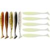 Zpengtai Esche Da Pesca Esche da pesca 50mm 65mm 75mm 100mm morbide for la alla carpa artificiali in silicone in plastica(SET 3,50mm 10pcs)