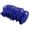 BSTiltion Set di 8 coperture per mazze da golf in morbido poliuretano leggero, 48-62 gradi, protezione per gli appassionati di golf (azzurro)