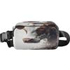 voucong Muddy Cow - Marsupio 3D carino per donne, uomini, adolescenti, mini borsa sportiva a tracolla con tracolla regolabile, per shopping, sport, lavoro