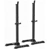 HOMCOM Set di 2 Rack Supporto per Bilanciere in Acciaio, Altezza Regolabile su 12 Livelli, 50x49x124-154cm, Nero