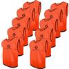 Sportacular Gear Set di 10 canottiere da allenamento, per calcio, pallamano, basket, allenamento (arancione fluo, senior/adulti)